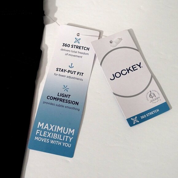 Jockey Performance Crop Legging Women Size S 360 High Rise Stretch Navy Blue NEW - Picture 4 of 11